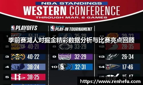 季前赛湖人对掘金精彩数据分析与比赛亮点回顾
